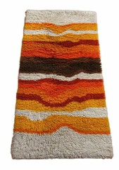 DESSO rug shag dralon wool 60s 70s vintage Mid Century