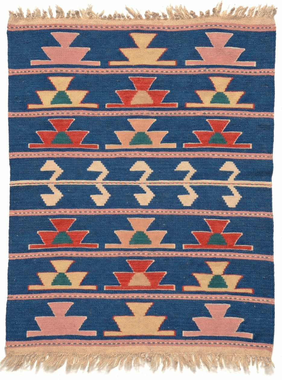 Vintage Turkish Handwoven Kilim Rug 31x43 in , Anatolian Tribal Wool Kilim Rug gallery