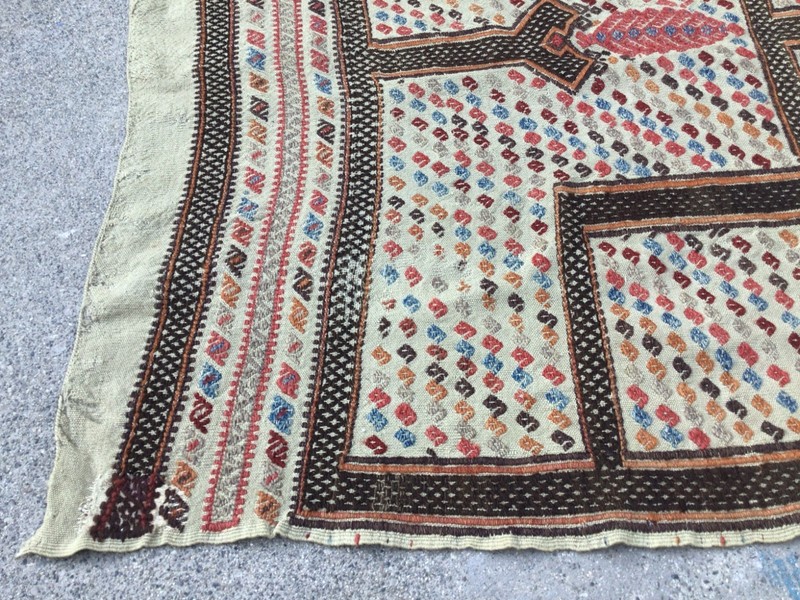 Vintage TURKISH TRIBAL KILIM RUG Konya Region Central Anatolia Turkey Cicim ASIS gallery