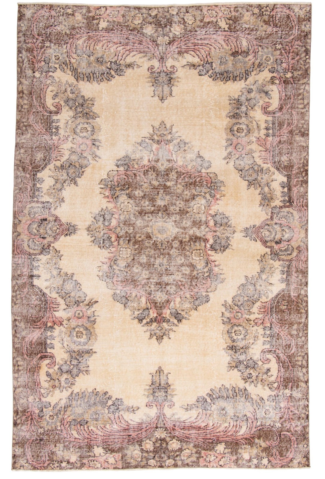 Vintage 6'7" x 10'4" Traditional Hand Knotted Vegetable Dye Wool Area Rug gallery