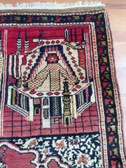 4X5 Columned Picture Carpet Antique Prayer Rug High Quality Special Rug gK