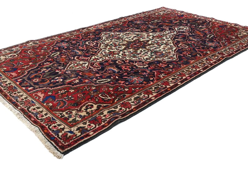 Hand-Knotted Vintage Oriental Rug 5'4X9'8 ft Red Floral Design Home Decor Carpet gallery