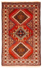 Vintage Hand-Knotted Area Rug 3’9″ x 6’3″ Traditional Wool Carpet