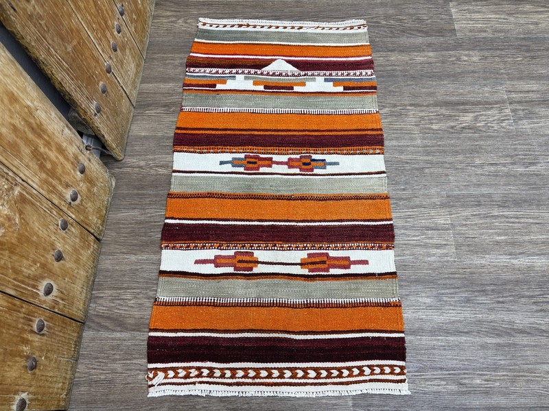 2x4 Flatweave Vintage Turkish Kilim, Handwoven Wool Rug, Antique Small Area Rug gallery
