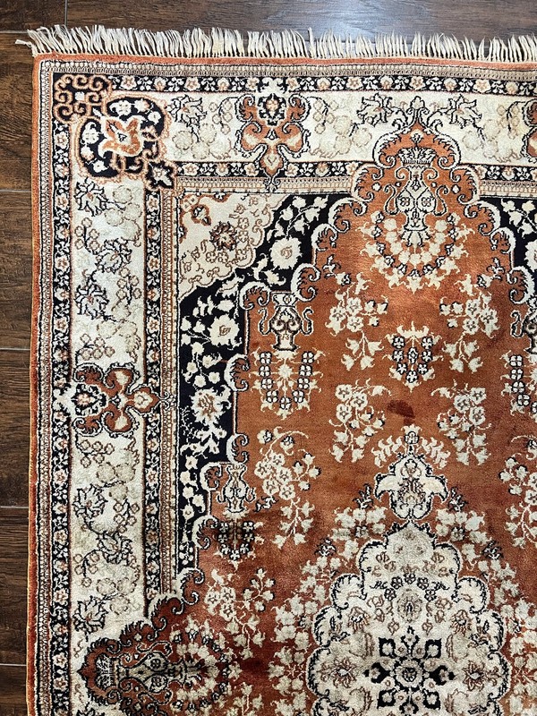 Turkish Silk Rug 3x5 Very Fine 400 KPSI Floral Medallion Handmade Silk on Silk gallery