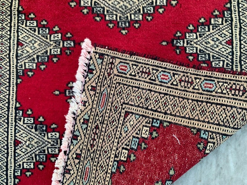 Vintage Afghan Jaldar Bokhara, Wool Area Rug, Traditional Carpet (2x3 ft.) gallery