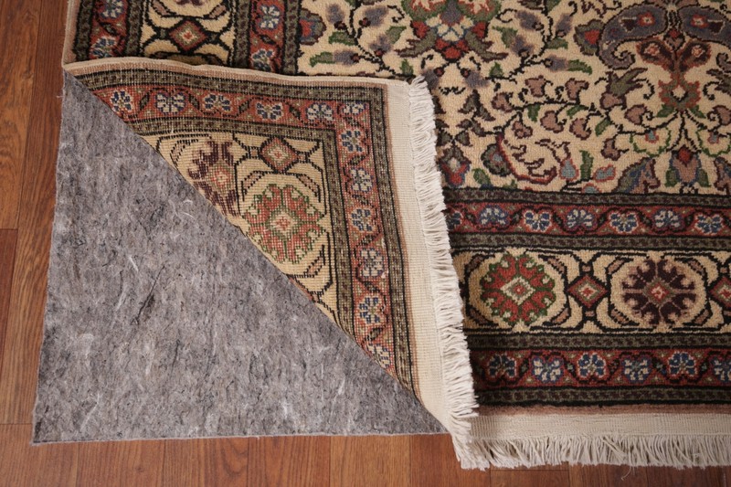 All-Over Floral Anatolian Turkish Rug Wool Ivory Handmade Room Size Rug 7x10 gallery