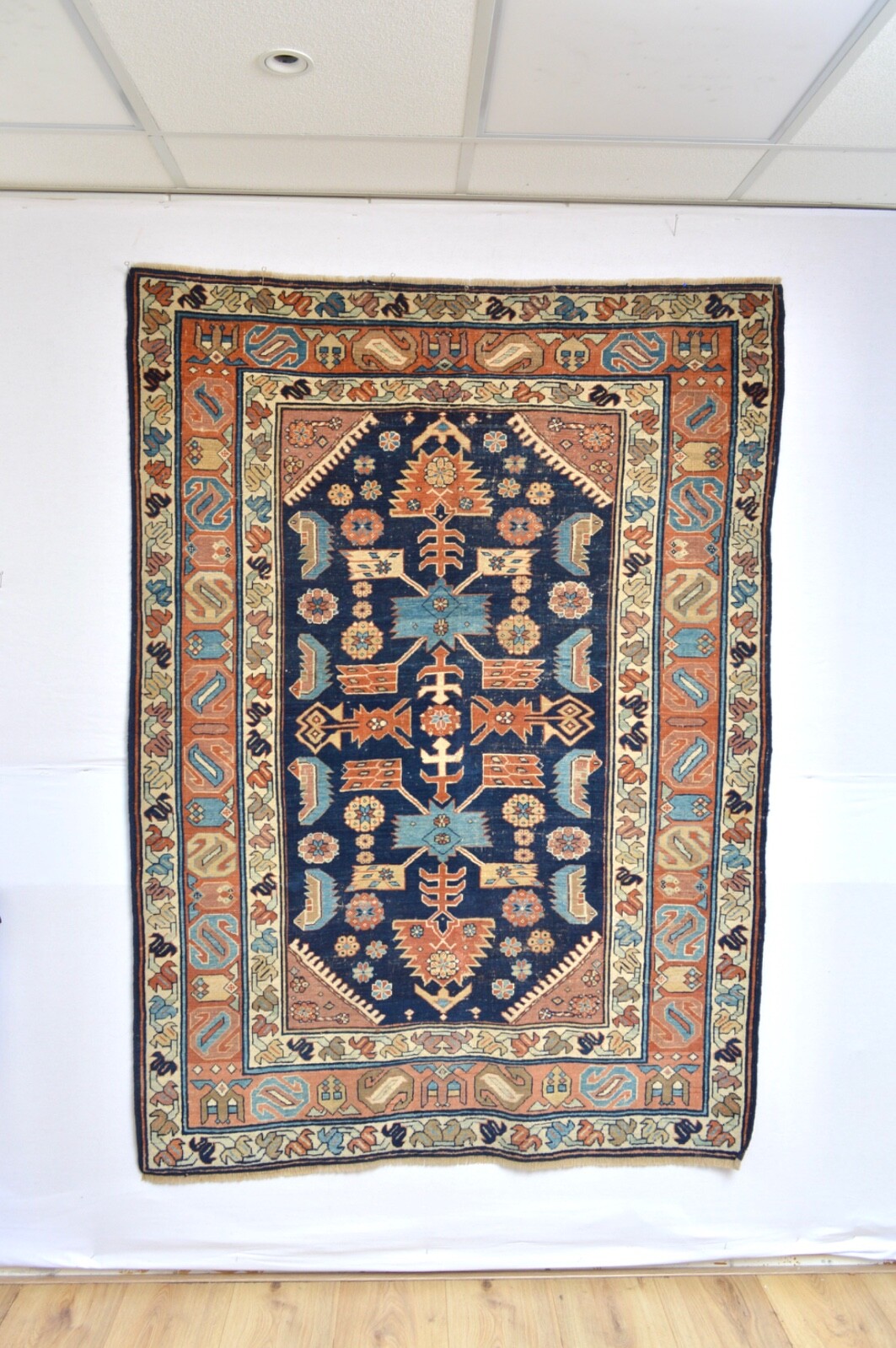 WONDERFUL ANTIQUE CAUCASIAN SHIRVAN CIRCA 1890'S kazak , kuba , gallery