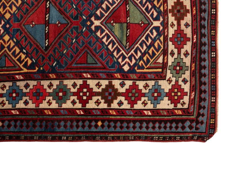 3.7x11.8 Ft Antique Kazak Shulaver Runner Rug, South Caucasus, Ca 1880 gallery