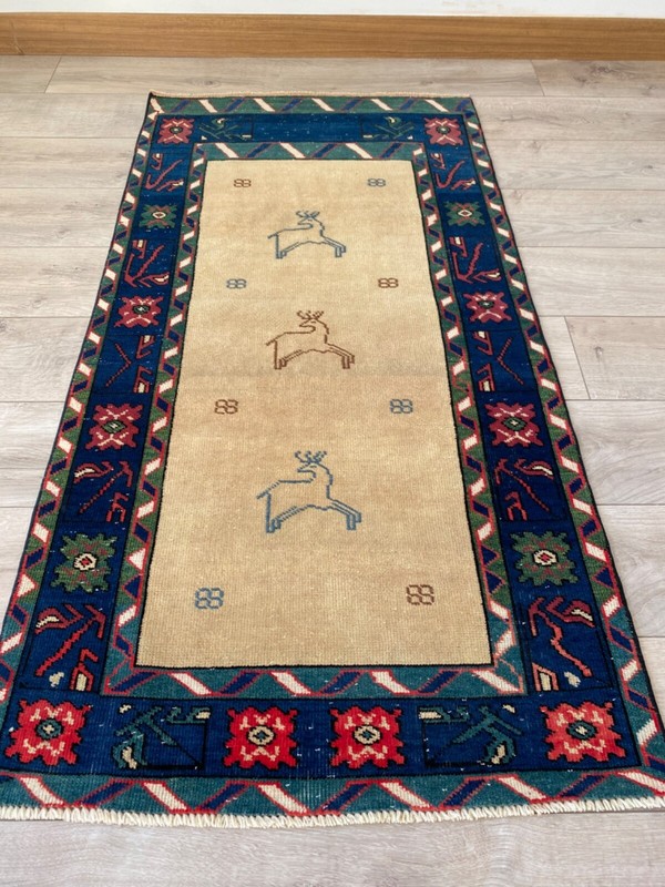 2’6”x5” feet Oushak rug, wool rug, Vintage rug, Low pile rug, gallery