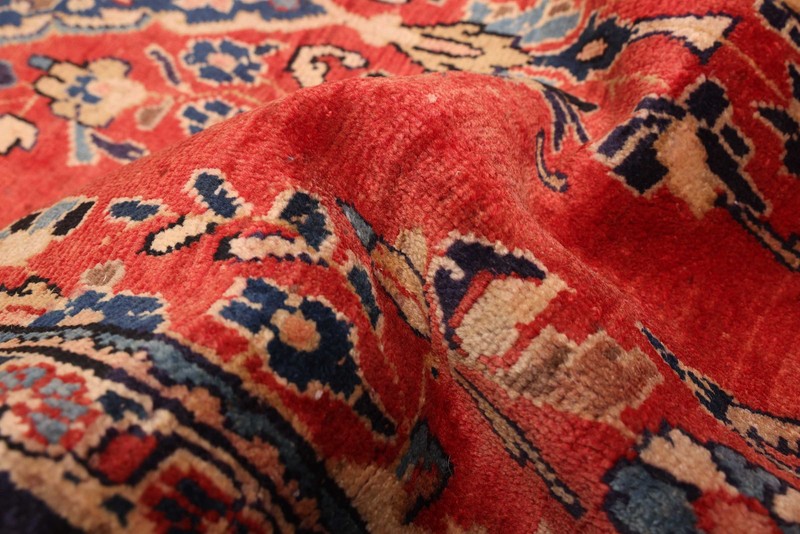 Vintage Hand-Knotted Area Rug 4'2" x 8'11" Traditional Oriental Wool Carpet gallery