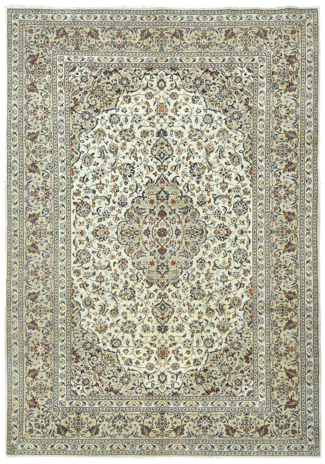 8x11 ft Vintage Cream Wool Oriental Rug Design Living Room Decor Carpet gallery