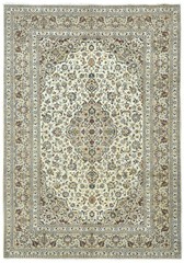 8×11 ft Vintage Cream Wool Oriental Rug Design Living Room Decor Carpet