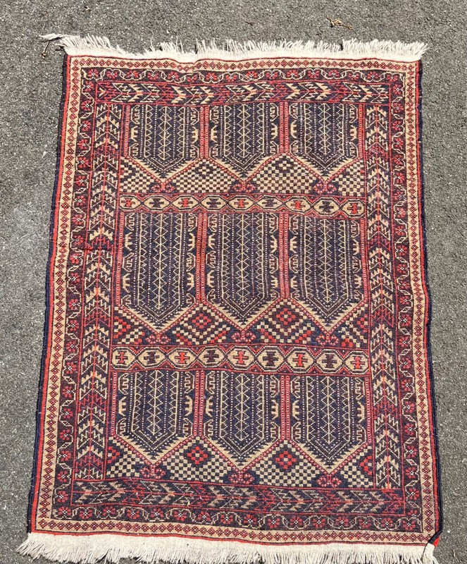 Old Vintage Turkoman or Afghan Rug 52 x 35” gallery