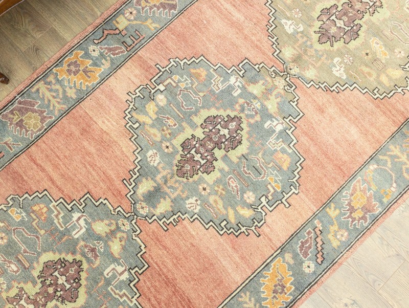 Turkish Hand-woven Wide Runner 5.4x12.6 Vintage Oushak Large Hallway Rug gallery