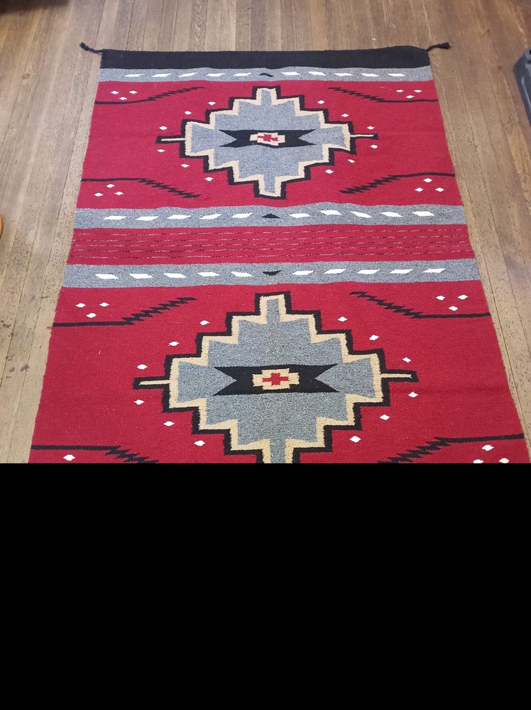 Handwoven Southwest Design Acrylic Rug; 20"X40"