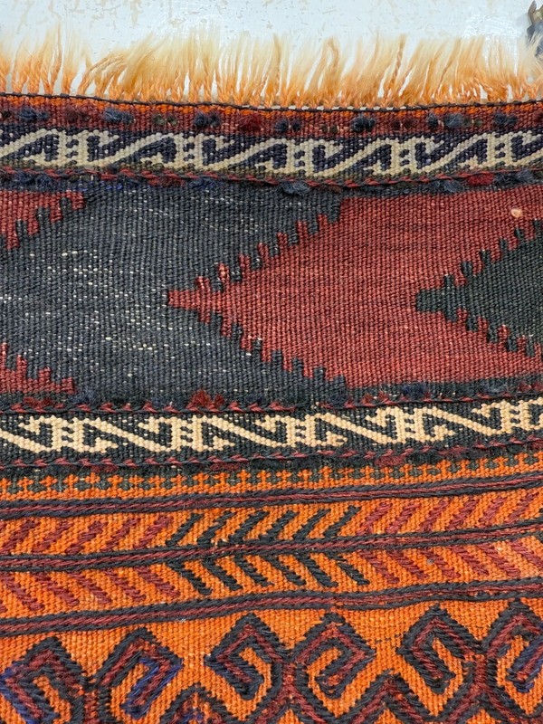 Vintage Fabulous Hand Woven Afghan Prayer Design Wool Weaving Kilim Rug Carpet gallery