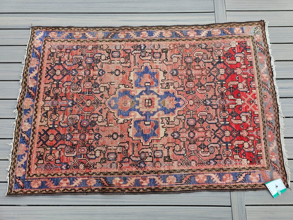 ($1000 Value) Antique Hamadann P Handmade rug, 6'3"x 4'3"