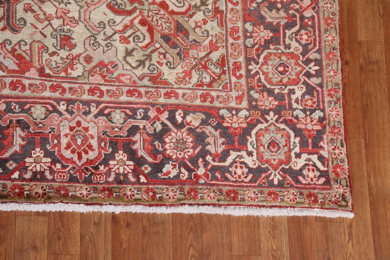 Vegetable Dye Traditional Red Area Rug 9x11 Ft Hand-Knotted Oriental Wool Carpet gallery