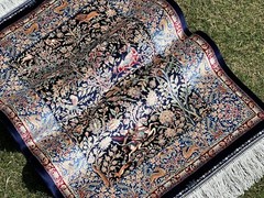 Garden of Paradise 2×3 Feet Bamboo Silk Rug High Quality -Midnight Blue Modal -S