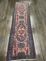 Gorgeous Antique Lilihan Runner Rug C.1910 Stunning Vegetable Due Colors 2’8 X 9