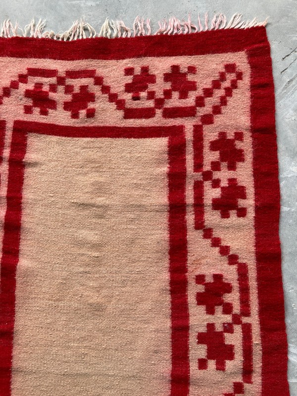 Vintage Traditional Handmade Beautiful Turkish Kilim Floor Rug Carpet 149x75 cm gallery