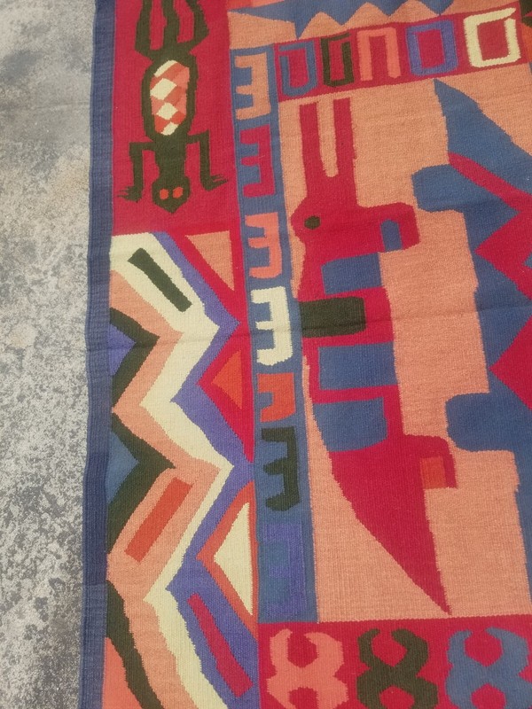 Vintage Traditional Handmade Beautiful Turkish Kilim Floor Rug 234x168 cm gallery