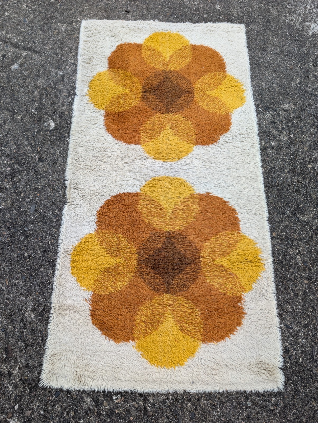 Vintage Carpet Rug Shag 135 X 65 70s Space Age Op Art Retro Bridge N22 gallery