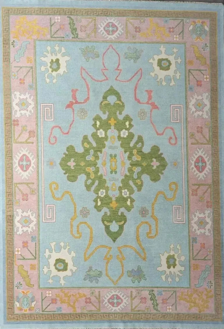 Muted Wool Turkish Oushak Rug 8x10 9x12 10x14 12x15 Hand Knotted Bedroom Carpets gallery