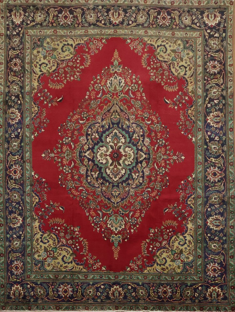 Timeless Decor Traditional Area Rug 10x13 Hand-knotted Wool Vintage Red Carpet