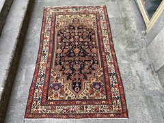 3’8” x 6’5” Vintage Carpet Natural Village Rug Handmade Rug.SKU:P1592