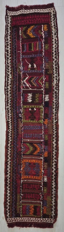 Rare Antique Konya Obruk Handwoven Cicim Rug, 14x58'' Turkish Tribal Kilim Rug gallery