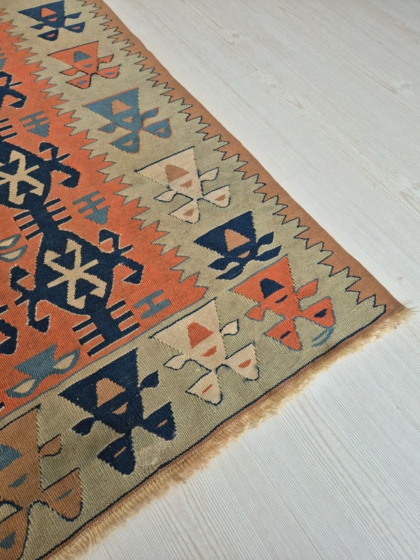 Vintage Kilim Rug, Accent Rug, Wool, Hand Woven Rug, Anatolian, 44.5''x63.4'' gallery