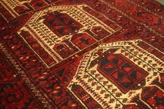 COLLECTORS’ ITEM Antique Kizil Ayak Natural Vegetable Dye Afghan Turkoman Carpet