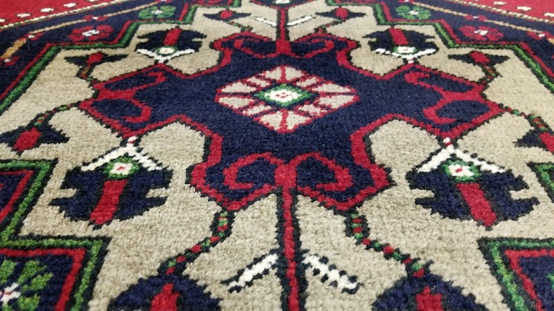 Genuine Antique 1900-1939s Indigo Dyes Wool Pile Tribal Area Rug 4’x 8’2” gallery