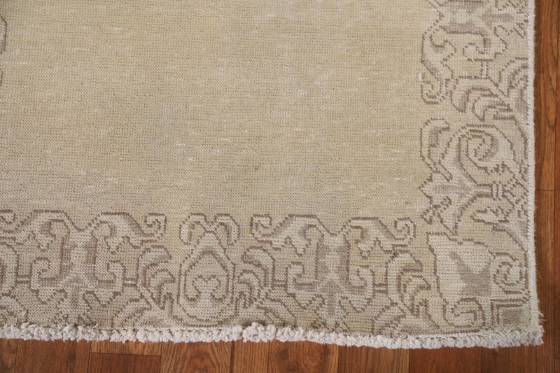 Hand-knotted Muted Traditional Bordered 16 ft. Long Runner Rug 15' 8" x 2' 8" gallery
