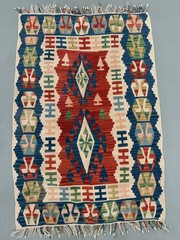 Large Vintage Turkish Kilim Rug 160×112 cm Wool Kelim Medium 2519