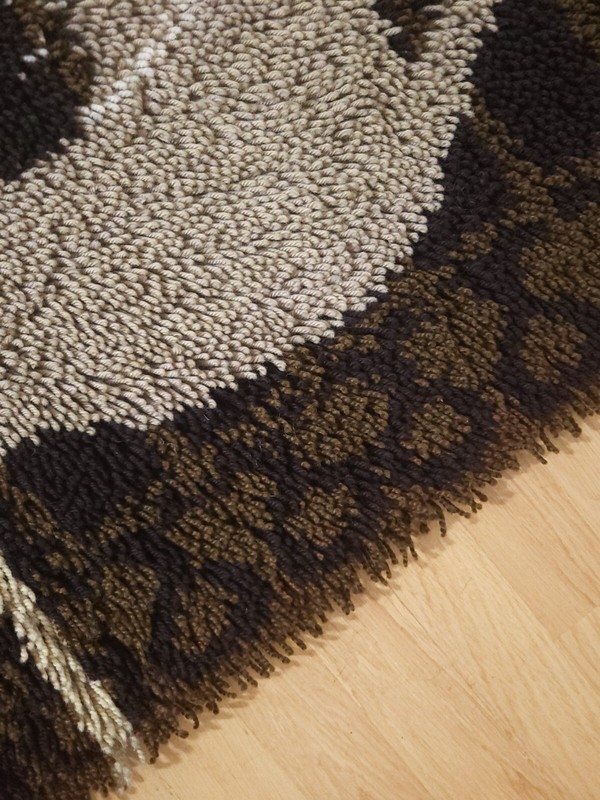 EGE TAEPPER Rya Denmark pure new wool wall hanging rug vintage mid century 70s gallery