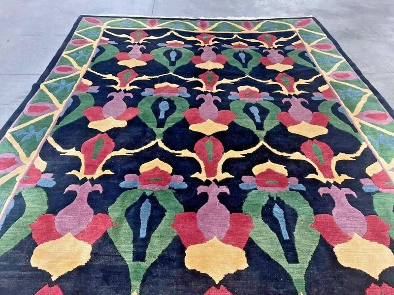 Vintage Rug Modern Tufenkian Tibetan William Morris Arts & Crafts Design gallery