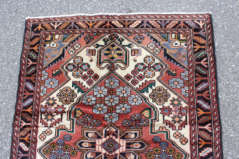 Terra Cotta Geometric Tribal Turkish 3' 7" x 4' 11" Brown Hand Knotted Area Rug gallery