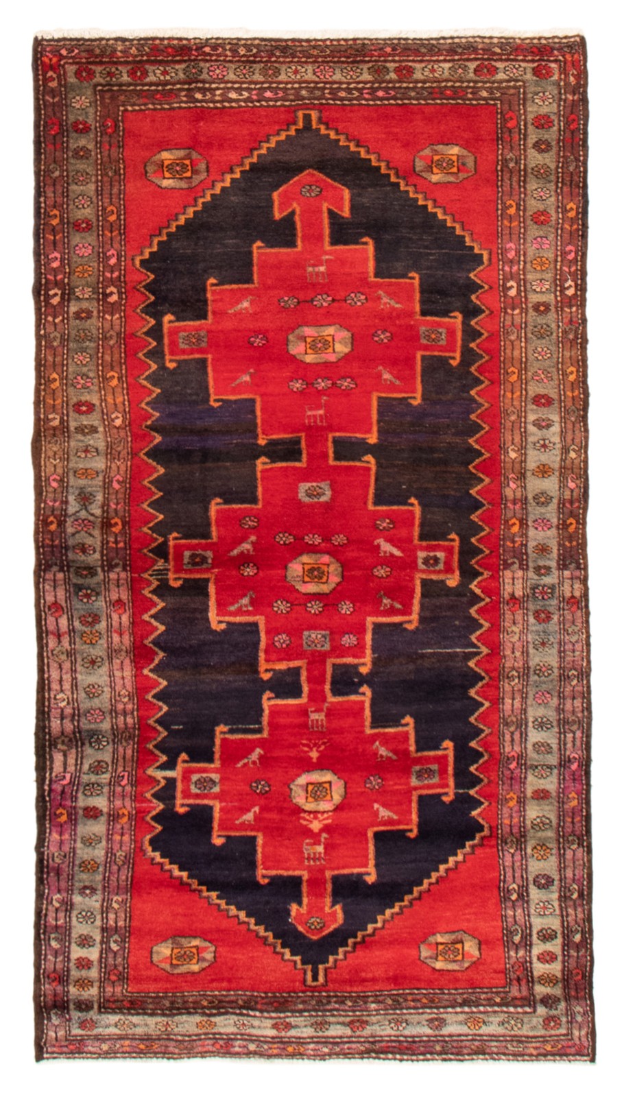 Vintage 4'4" x 7'10" Traditional Hand Knotted Vegetable Dye Wool Area Rug gallery