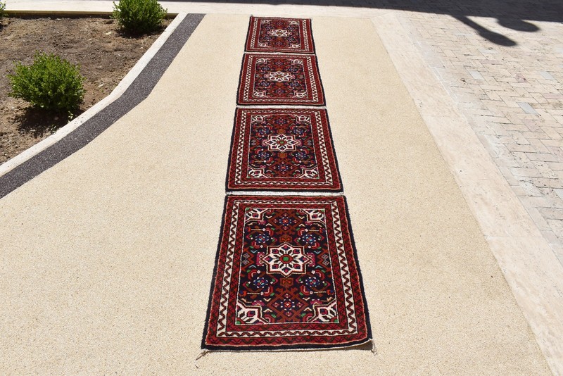 Turkish Red Rug 25''x161'' Oriental Runner Corridor Wool Hallway Carpet 2x13 gallery