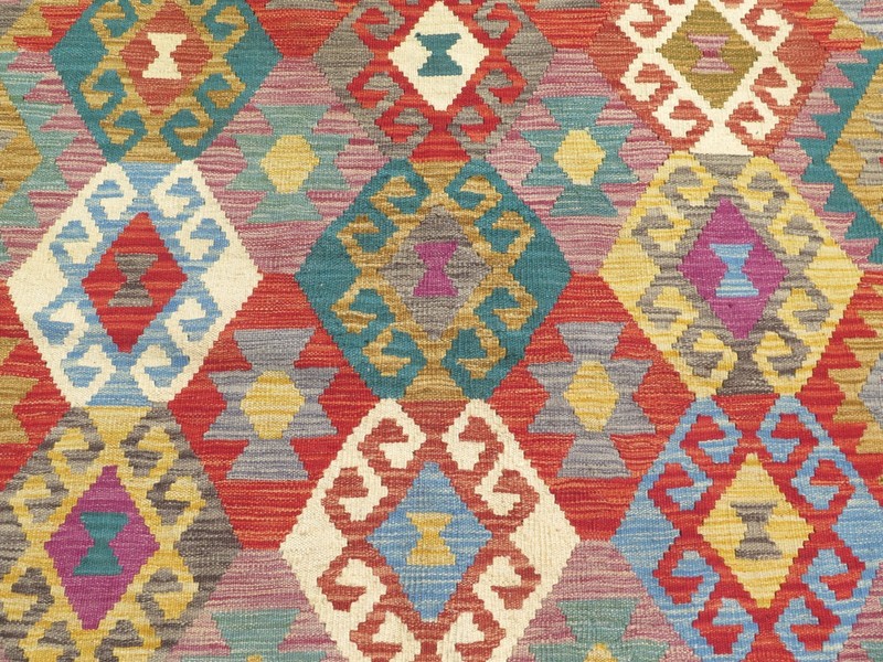 Oriental Rug, Area Rugs, Wool Boho Rug, Turkish Kilim, Handmade Rug 70"x95" gallery