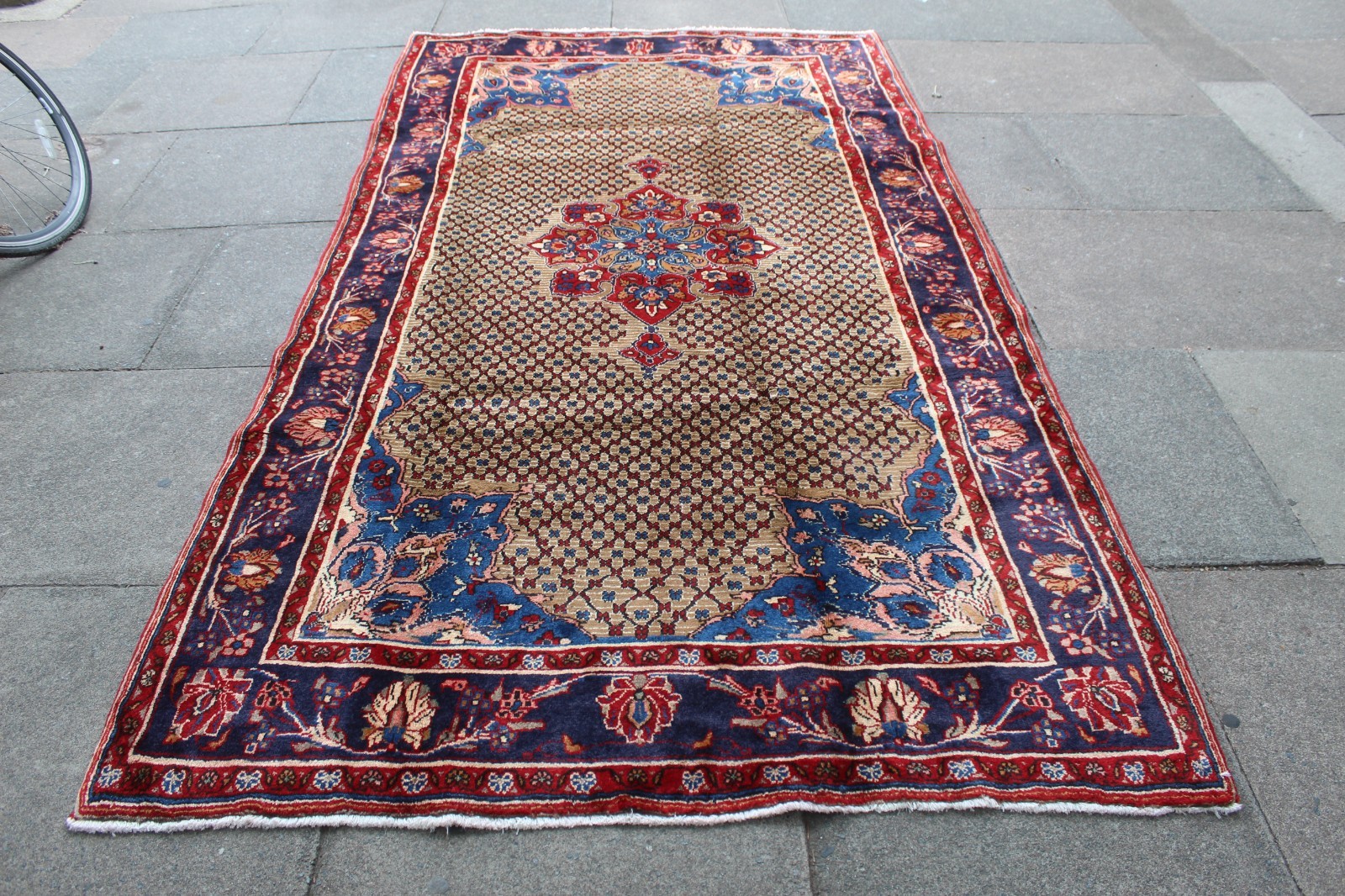 Vintage Hand Made Traditional Rug Oriental Wool Brown Long Large Rug 287x149cm gallery