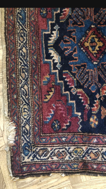 VINTAGE TRIBAL GEOMETRIC KARAJEH RUG gallery