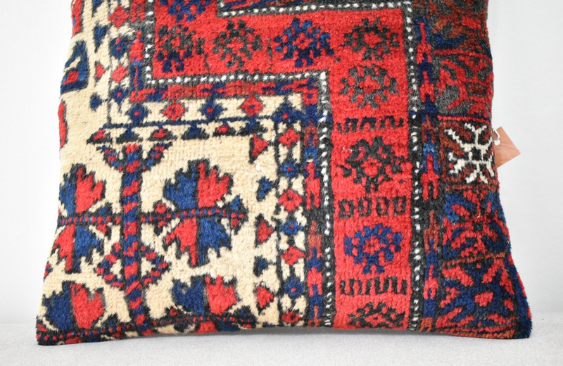 Antique Tribal Pillow Cover Sofa Rug 16'' x 16'' Made Of Antique Cushion Carpet gallery