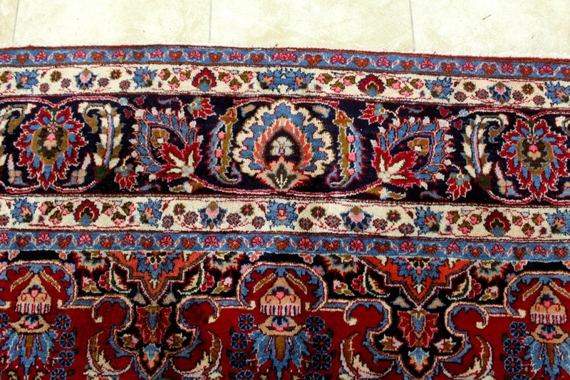 10X12 1960's GENUINE SIGNED 200+KPSI HAND KNOTTED VEGETABLE DYE WOOL MASHADD RUG gallery
