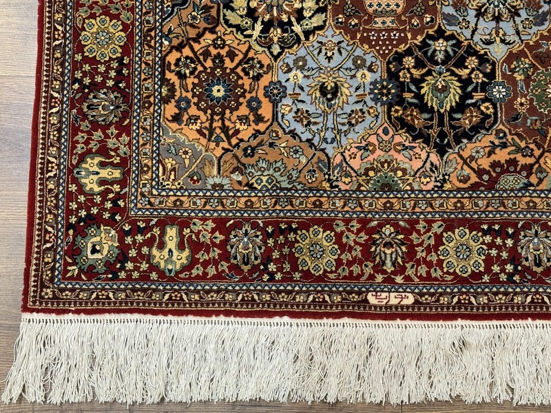 Sino Per'sian Rug 3x5 Multicolor Hand-Knotted Wool on Silk Very Fine 480 KPSI gallery