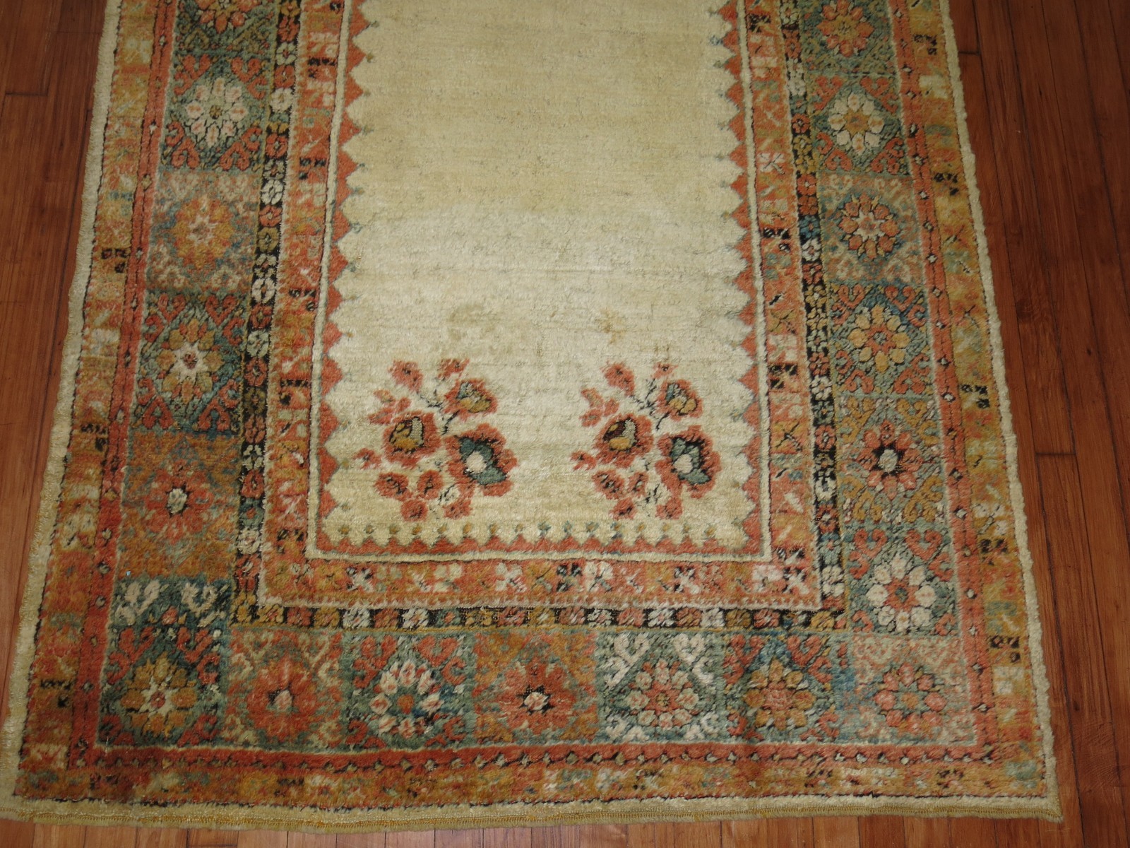 Antique Authentic Angora Turkish Oushak Ushak Rug Size 4'3''x7'2'' gallery