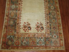 Antique Authentic Angora Turkish Oushak Ushak Rug Size 4’3”x7’2”